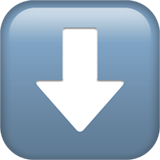 Apple design of the down arrow emoji verson:ios 16.4