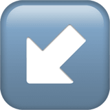 Apple design of the down-left arrow emoji verson:ios 16.4