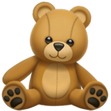 Apple design of the teddy bear emoji verson:ios 16.4