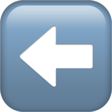 Apple design of the left arrow emoji verson:ios 16.4