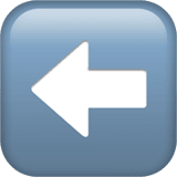 Apple design of the left arrow emoji verson:ios 16.4