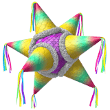 Apple design of the piñata emoji verson:ios 16.4