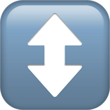 Apple design of the up-down arrow emoji verson:ios 16.4