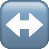 Apple design of the left-right arrow emoji verson:ios 16.4