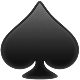 Apple design of the spade suit emoji verson:ios 16.4