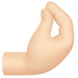 Apple design of the pinched fingers: light skin tone emoji verson:ios 16.4