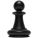 Apple design of the chess pawn emoji verson:ios 16.4