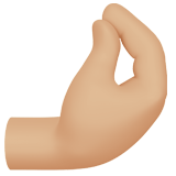 Apple design of the pinched fingers: medium-light skin tone emoji verson:ios 16.4