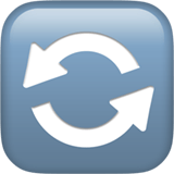 Apple design of the counterclockwise arrows button emoji verson:ios 16.4