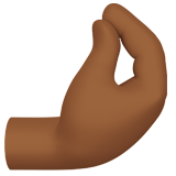 Apple design of the pinched fingers: medium-dark skin tone emoji verson:ios 16.4