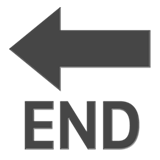 Apple design of the END arrow emoji verson:ios 16.4