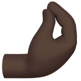 Apple design of the pinched fingers: dark skin tone emoji verson:ios 16.4