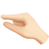 Apple design of the pinching hand: light skin tone emoji verson:ios 16.4