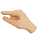 Apple design of the pinching hand: medium-light skin tone emoji verson:ios 16.4