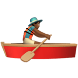 Apple design of the man rowing boat: medium-dark skin tone emoji verson:ios 16.4