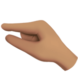 Apple design of the pinching hand: medium skin tone emoji verson:ios 16.4