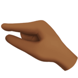 Apple design of the pinching hand: medium-dark skin tone emoji verson:ios 16.4