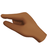 Apple design of the pinching hand: medium-dark skin tone emoji verson:ios 16.4