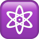 Apple design of the atom symbol emoji verson:ios 16.4
