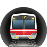 Apple design of the metro emoji verson:ios 16.4