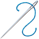 Apple design of the sewing needle emoji verson:ios 16.4