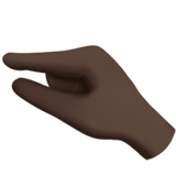 Apple design of the pinching hand: dark skin tone emoji verson:ios 16.4