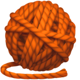 Apple design of the yarn emoji verson:ios 16.4