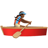 Apple design of the woman rowing boat: medium-dark skin tone emoji verson:ios 16.4