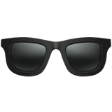 Apple design of the sunglasses emoji verson:ios 16.4