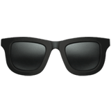 Apple design of the sunglasses emoji verson:ios 16.4