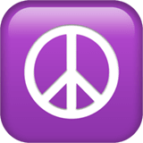 Apple design of the peace symbol emoji verson:ios 16.4