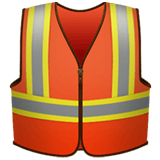 Apple design of the safety vest emoji verson:ios 16.4