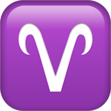 Apple design of the Aries emoji verson:ios 16.4