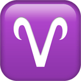Apple design of the Aries emoji verson:ios 16.4