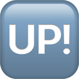 Apple design of the UP! button emoji verson:ios 16.4
