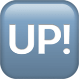 Apple design of the UP! button emoji verson:ios 16.4