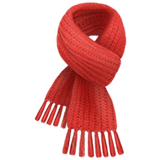 Apple design of the scarf emoji verson:ios 16.4