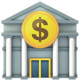 Apple design of the bank emoji verson:ios 16.4