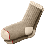 Apple design of the socks emoji verson:ios 16.4