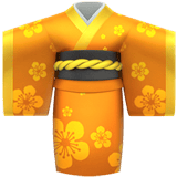 Apple design of the kimono emoji verson:ios 16.4