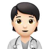 Apple design of the health worker: light skin tone emoji verson:ios 16.4