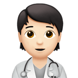 Apple design of the health worker: light skin tone emoji verson:ios 16.4