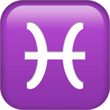 Apple design of the Pisces emoji verson:ios 16.4