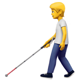 Apple design of the person with white cane emoji verson:ios 16.4