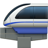 Apple design of the monorail emoji verson:ios 16.4
