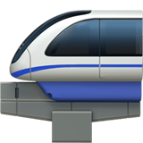 Apple design of the monorail emoji verson:ios 16.4
