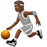 Apple design of the person bouncing ball: medium-dark skin tone emoji verson:ios 16.4