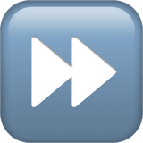 Apple design of the fast-forward button emoji verson:ios 16.4