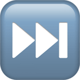 Apple design of the next track button emoji verson:ios 16.4