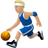 Apple design of the man bouncing ball: medium-light skin tone emoji verson:ios 16.4